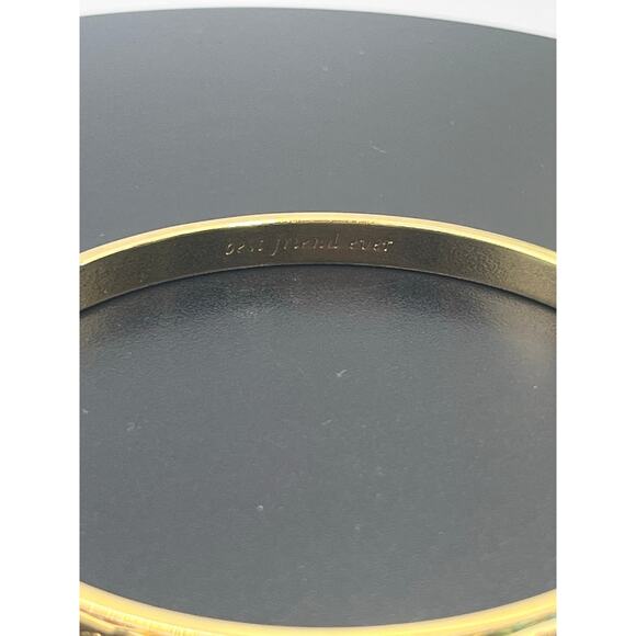 Kate Spade New York Idiom Friendship Gold Plated Bangle Bracelet - Picture 10 of 10